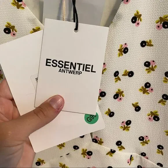 NWT ESSENTIEL ANTWERP White Ditsy Floral Sexy Mini Dress 38 M - Picture 8 of 16